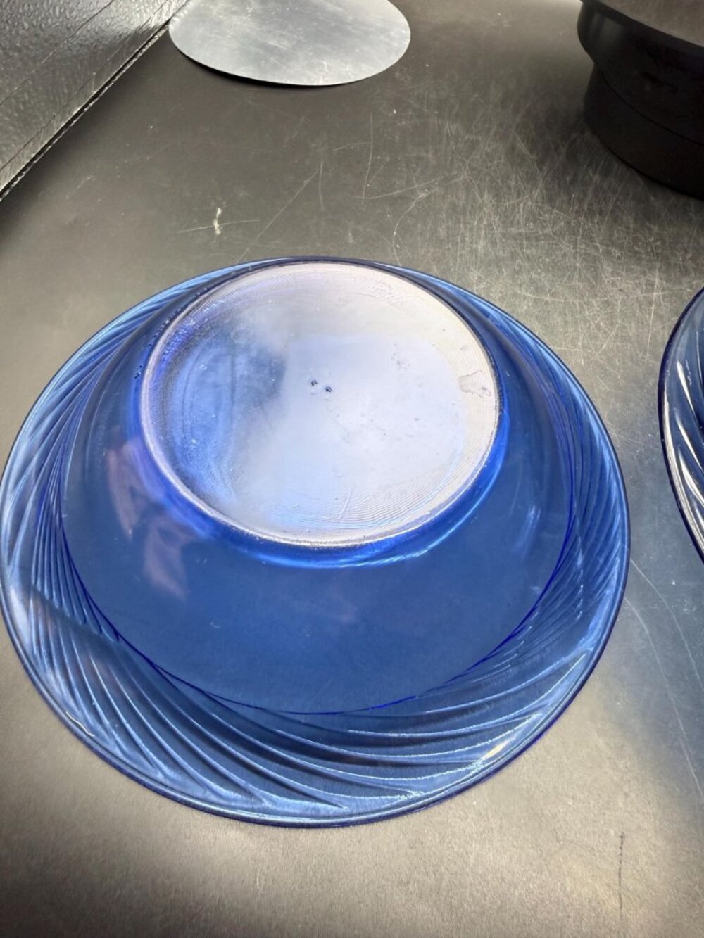 Pyrex Cobalt Blue Festiva Swirl Soup Bowl Set of 2 - Picture 5 of 5